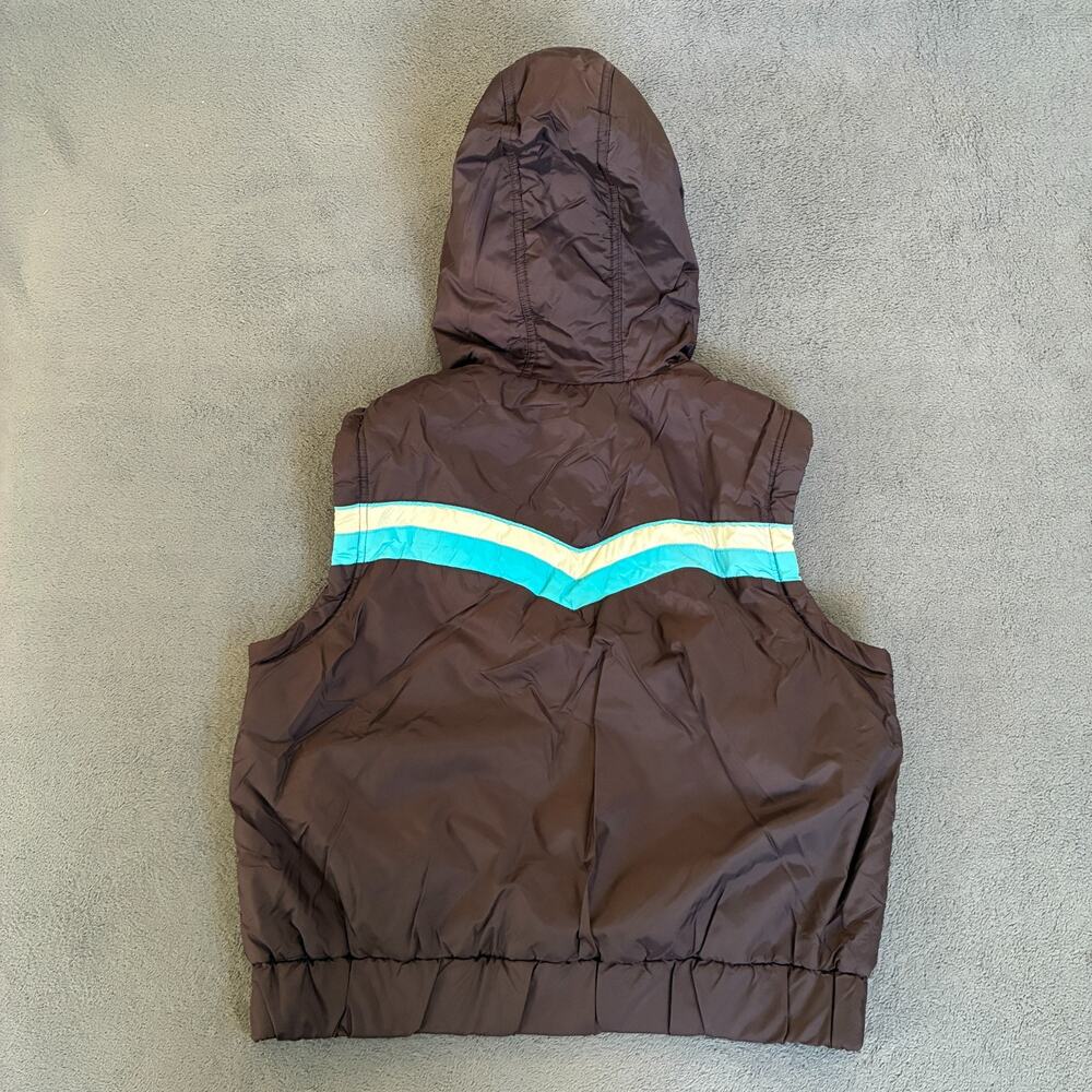 Arizona Jean Company Chocolate Brown Full Zip Quilted Puffer Vest Womens Size XL